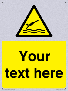 Custom Warning diving area